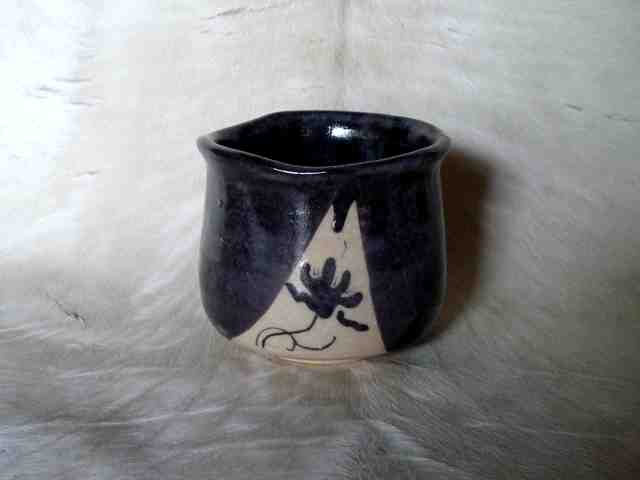 織部菊文茶碗手習写し No.03