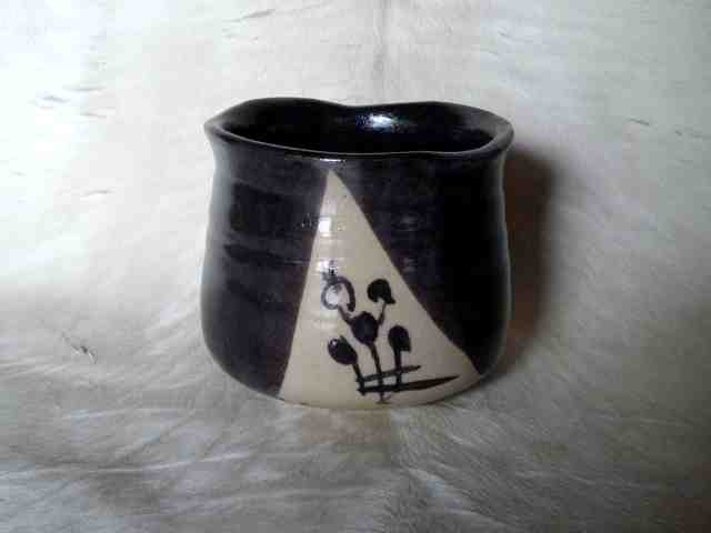 織部菊文茶碗手習写し No.01