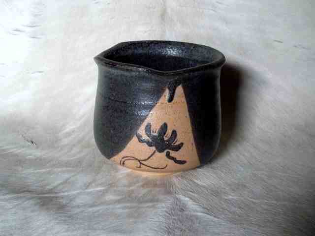 織部菊文茶碗手習写し No.02