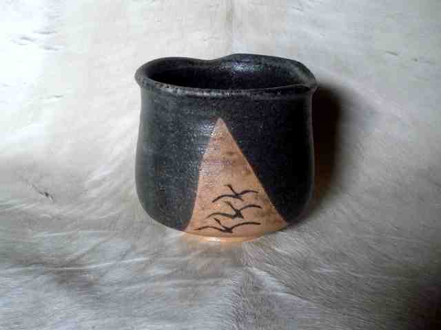 織部菊文茶碗手習写し No.02