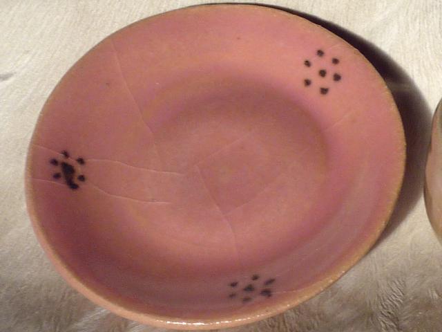 隠居窯のピンク釉